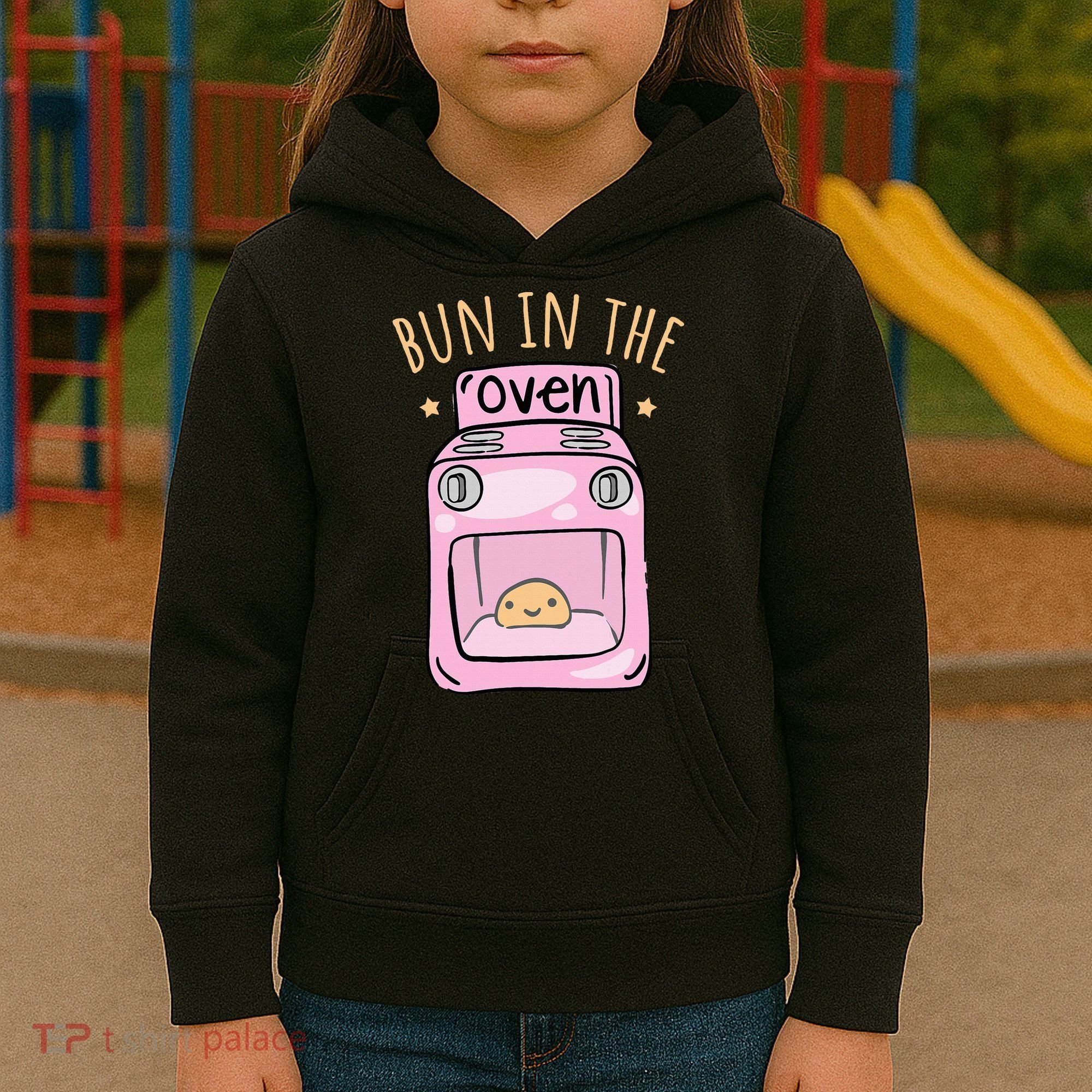 Bun In The Oven Baby Announcement Kids Hoodie
