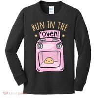 Bun In The Oven Baby Announcement Kids Long Sleeve Shirt thumb 0