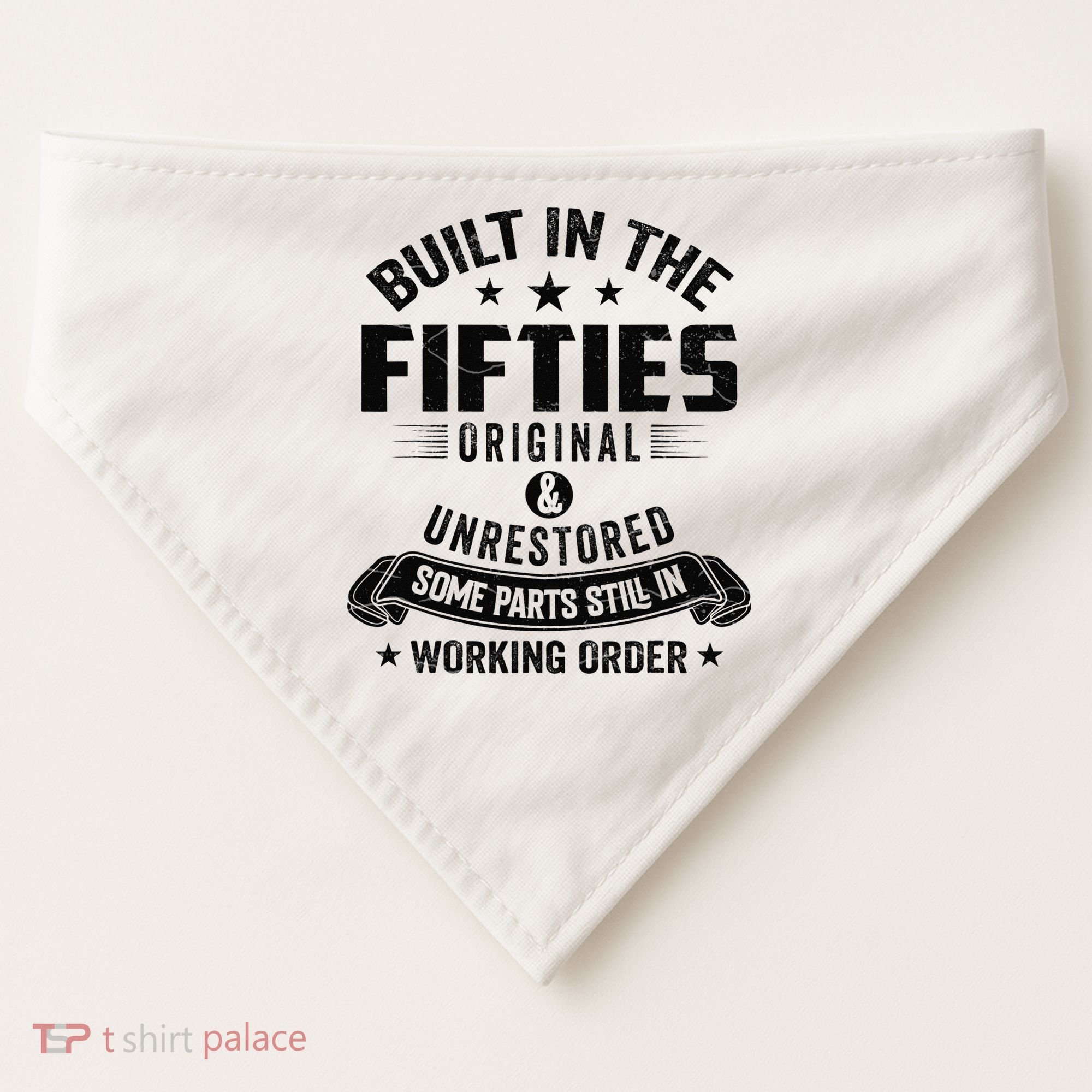 Built In The Fifties Built In The 50s Birthday USA-Made Doggie Bandana
