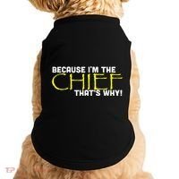 Because Im The Chief Thats Why Funny Police Gift Doggie Tank thumb 0