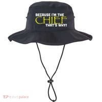Because Im The Chief Thats Why Funny Police Gift Bucket Hat thumb 0