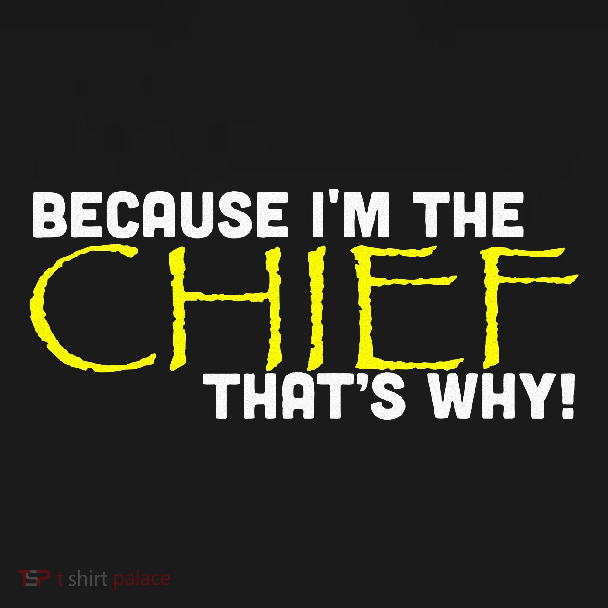 Because Im The Chief Thats Why Funny Police Gift Coaster
