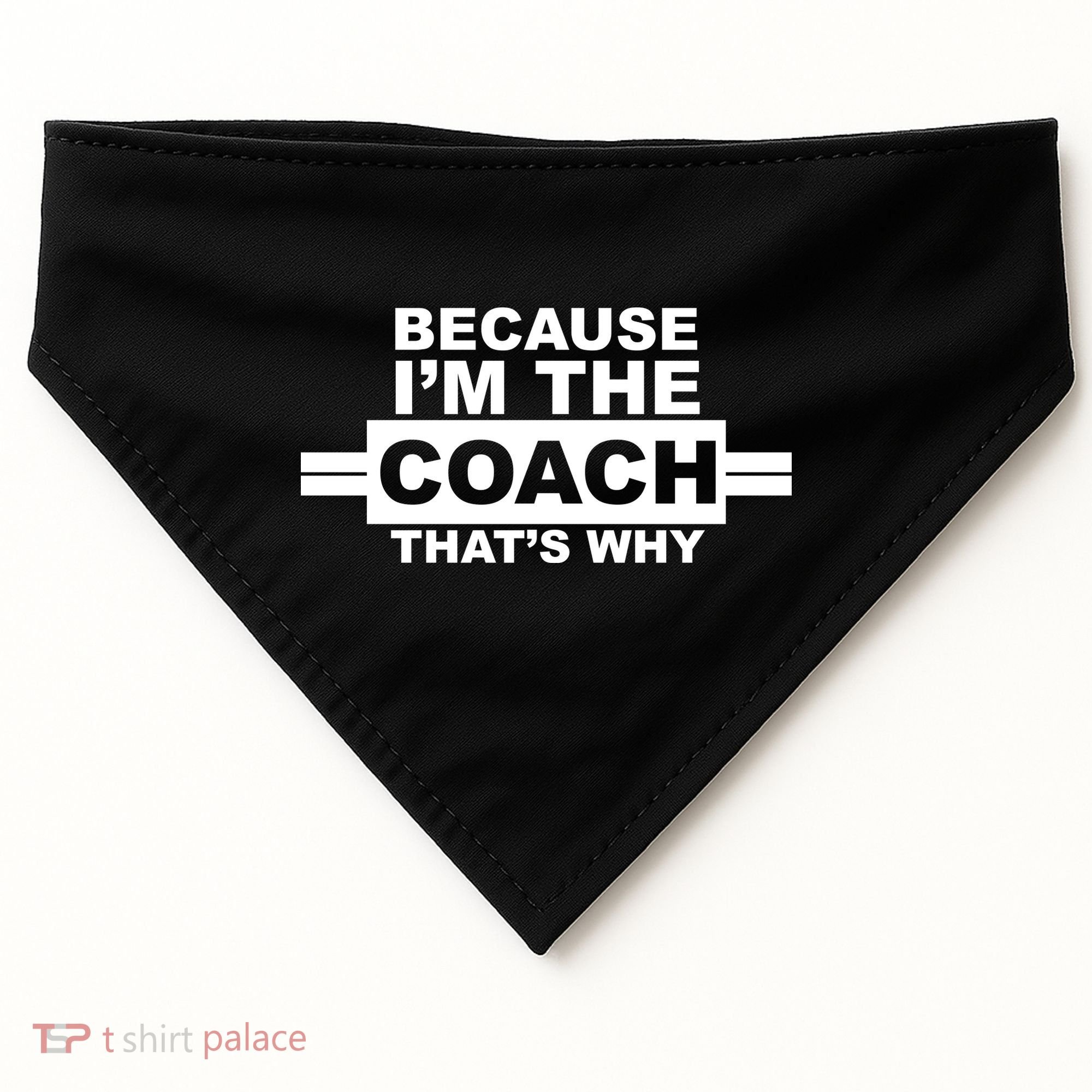 Because I'm The Coach That's Why USA-Made Doggie Bandana