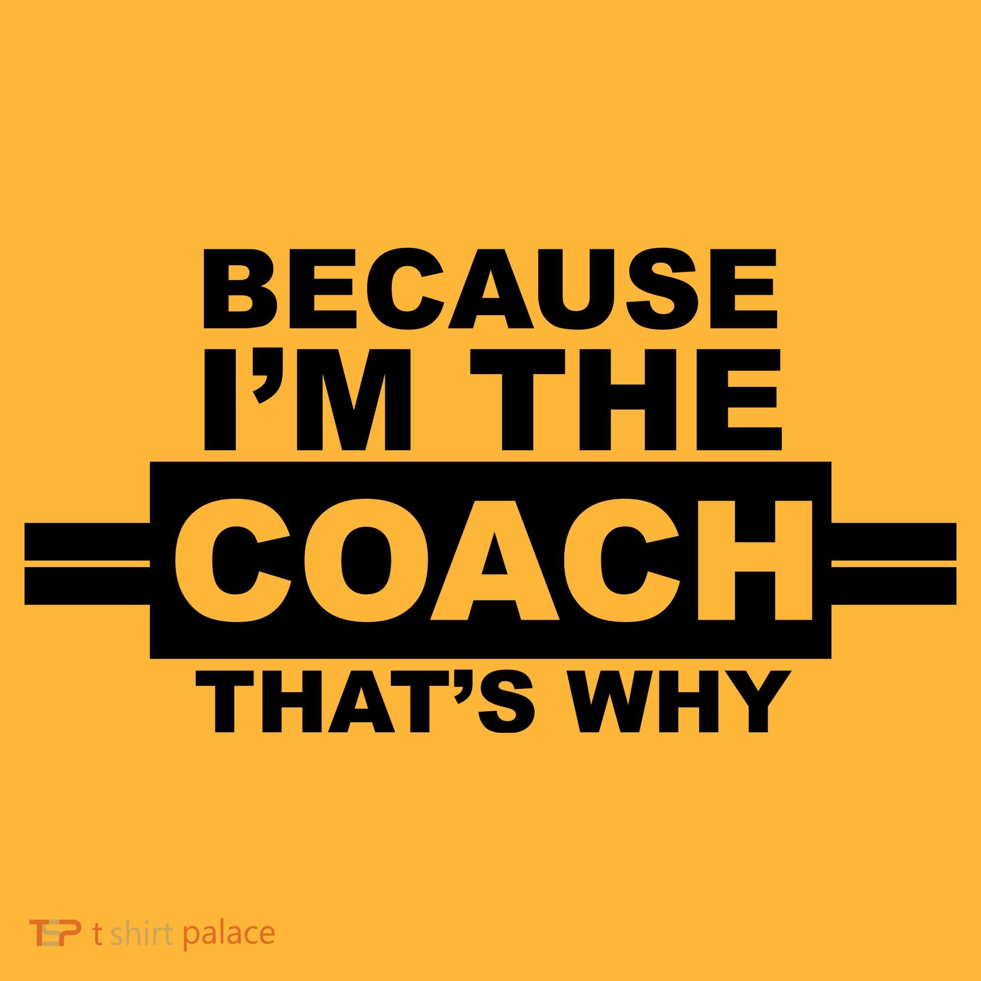 Because I'm The Coach That's Why Toddler T-Shirt