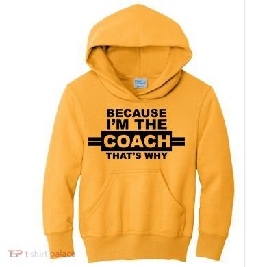 Because I'm The Coach That's Why Kids Hoodie