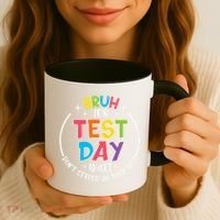 Bruh Its Test Day Rock The Test Teacher Student Testing Day Coffee Mug thumb 3