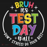 Bruh Its Test Day Rock The Test Teacher Student Testing Day Pajama Set thumb 2