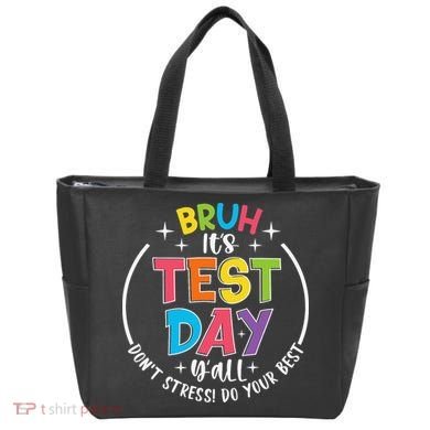 Bruh Its Test Day Rock The Test Teacher Student Testing Day Tote Bag