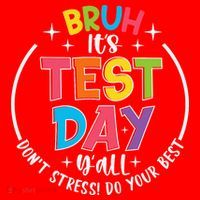 Bruh Its Test Day Rock The Test Teacher Student Testing Day Santa Hat thumb 1