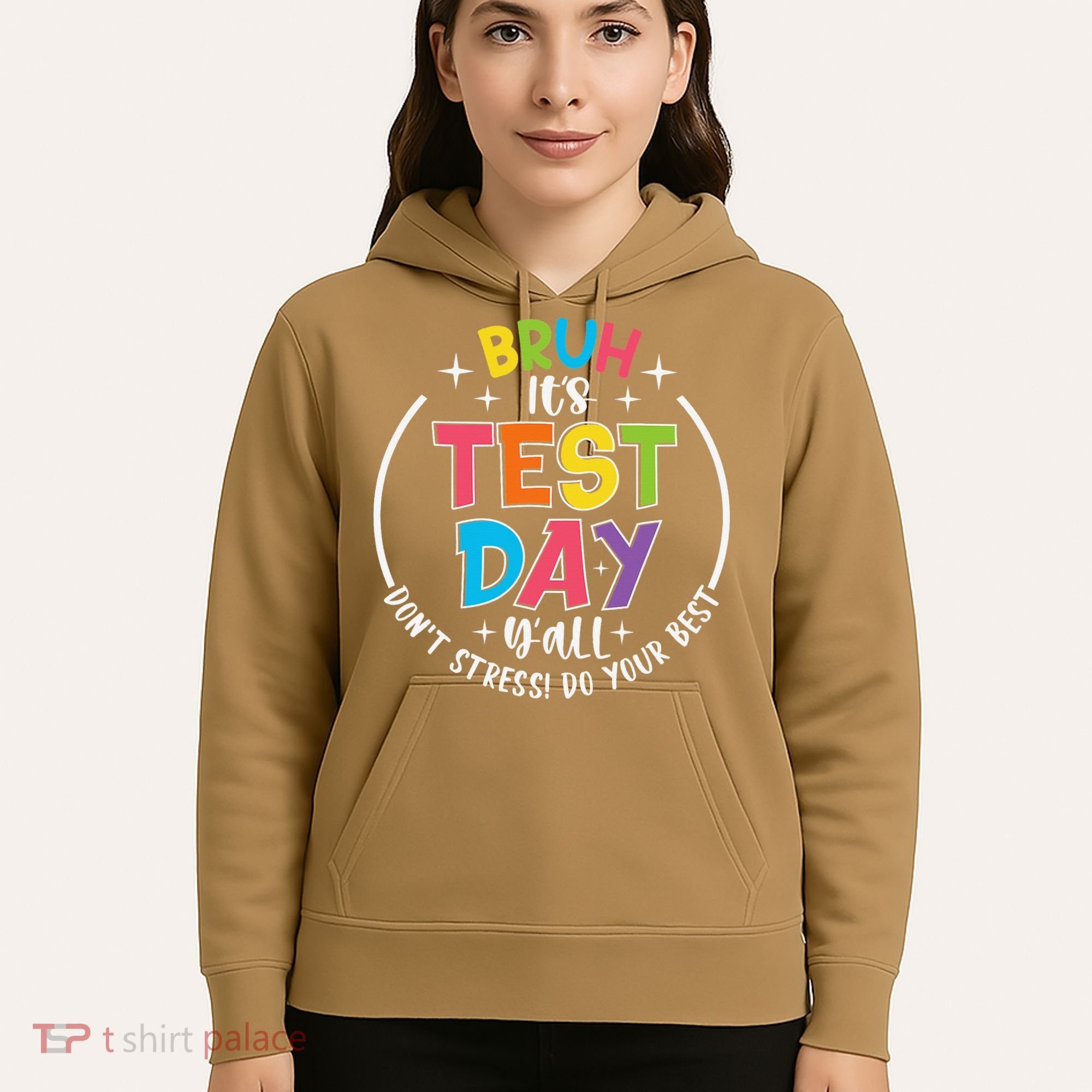 Bruh Its Test Day Rock The Test Teacher Student Testing Day Hoodie