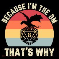 Because Im The DM Thats Why Gift Retro RPG Dice Dragon Ornament thumb 1