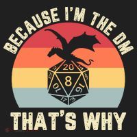 Because Im The DM Thats Why Gift Retro RPG Dice Dragon Hat thumb 2