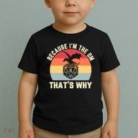 Because Im The DM Thats Why Gift Retro RPG Dice Dragon Toddler T-Shirt thumb 2
