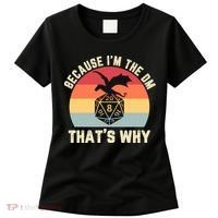 Because Im The DM Thats Why Gift Retro RPG Dice Dragon Women's T-Shirt thumb 0