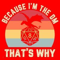 Because Im The DM Thats Why Gift Retro RPG Dice Dragon Santa Hat thumb 1