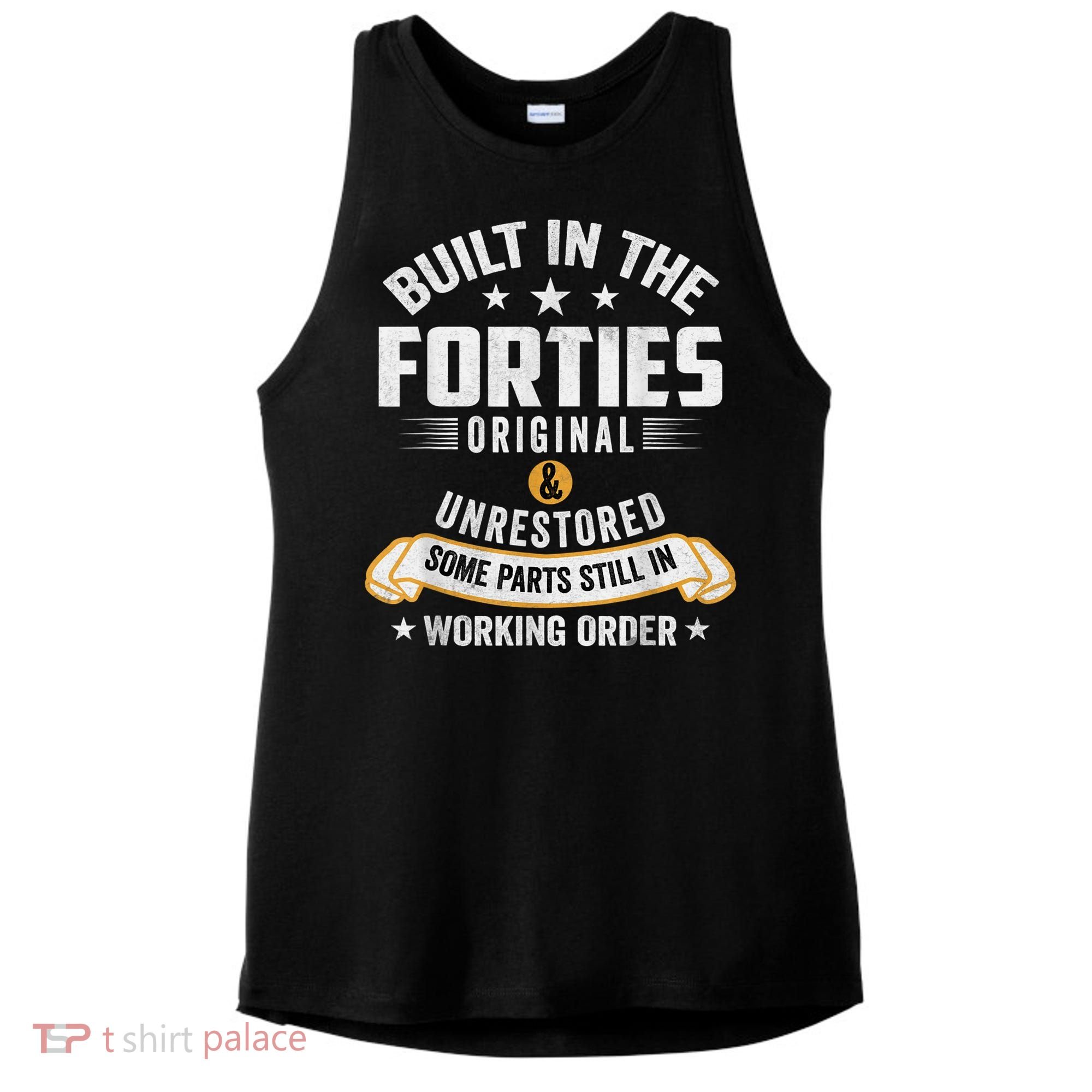 Built In The Forties Built In The 40s Birthday Ladies PosiCharge Tri-Blend Wicking Tank