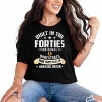 Built In The Forties Built In The 40s Birthday Comfort Colors T-Shirt thumb 0