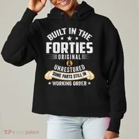 Built In The Forties Built In The 40s Birthday Ladies Heavyweight Boxy Pullover Hoodie thumb 0