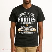 Built In The Forties Built In The 40s Birthday Tall T-Shirt thumb 2