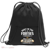 Built In The Forties Built In The 40s Birthday Sweatshirt Cinch Pack Bag thumb 0