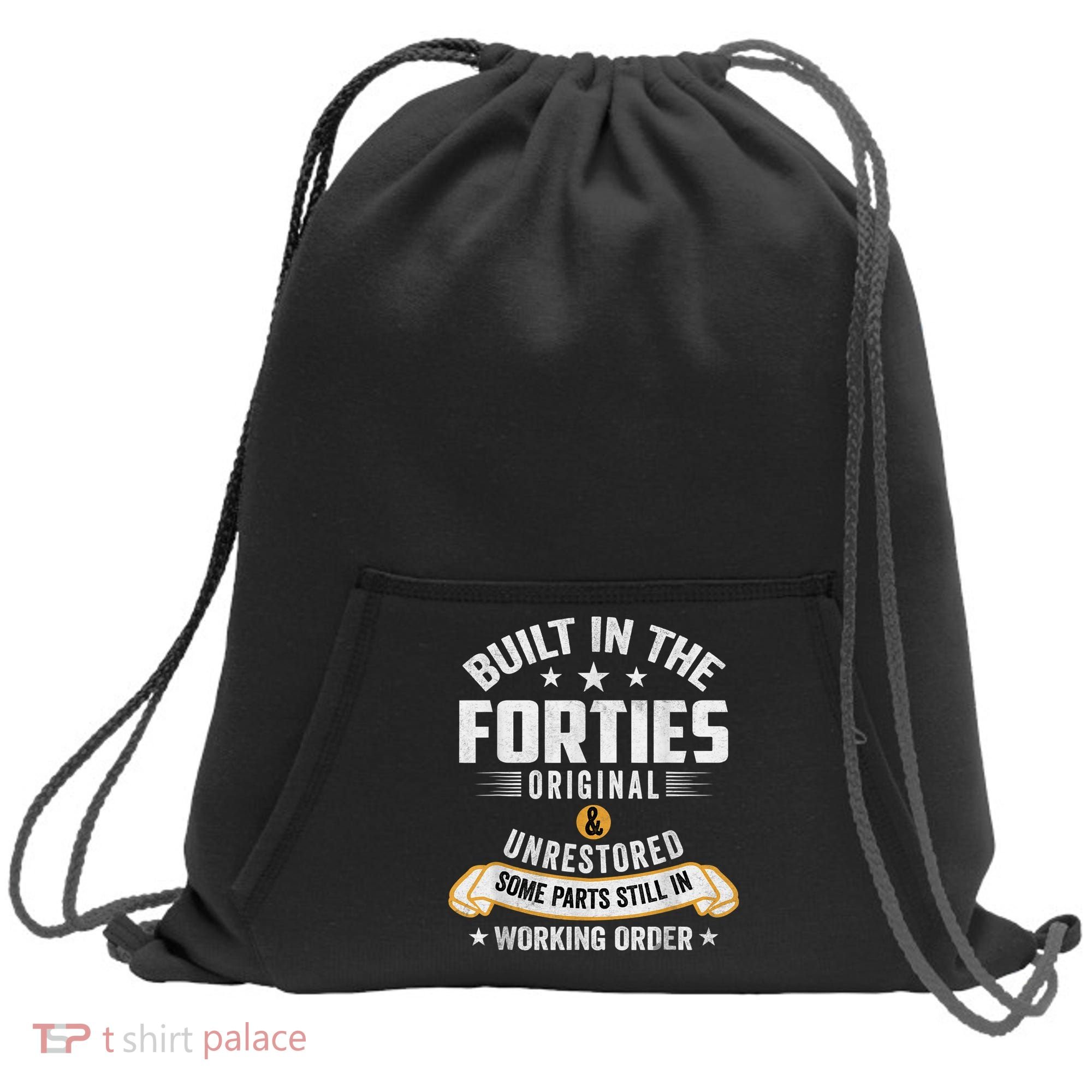 Built In The Forties Built In The 40s Birthday Sweatshirt Cinch Pack Bag