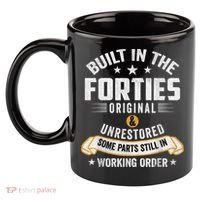 Built In The Forties Built In The 40s Birthday 11oz C Handle Ceramic Mug thumb 2