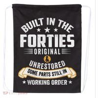 Built In The Forties Built In The 40s Birthday Drawstring Bag thumb 0