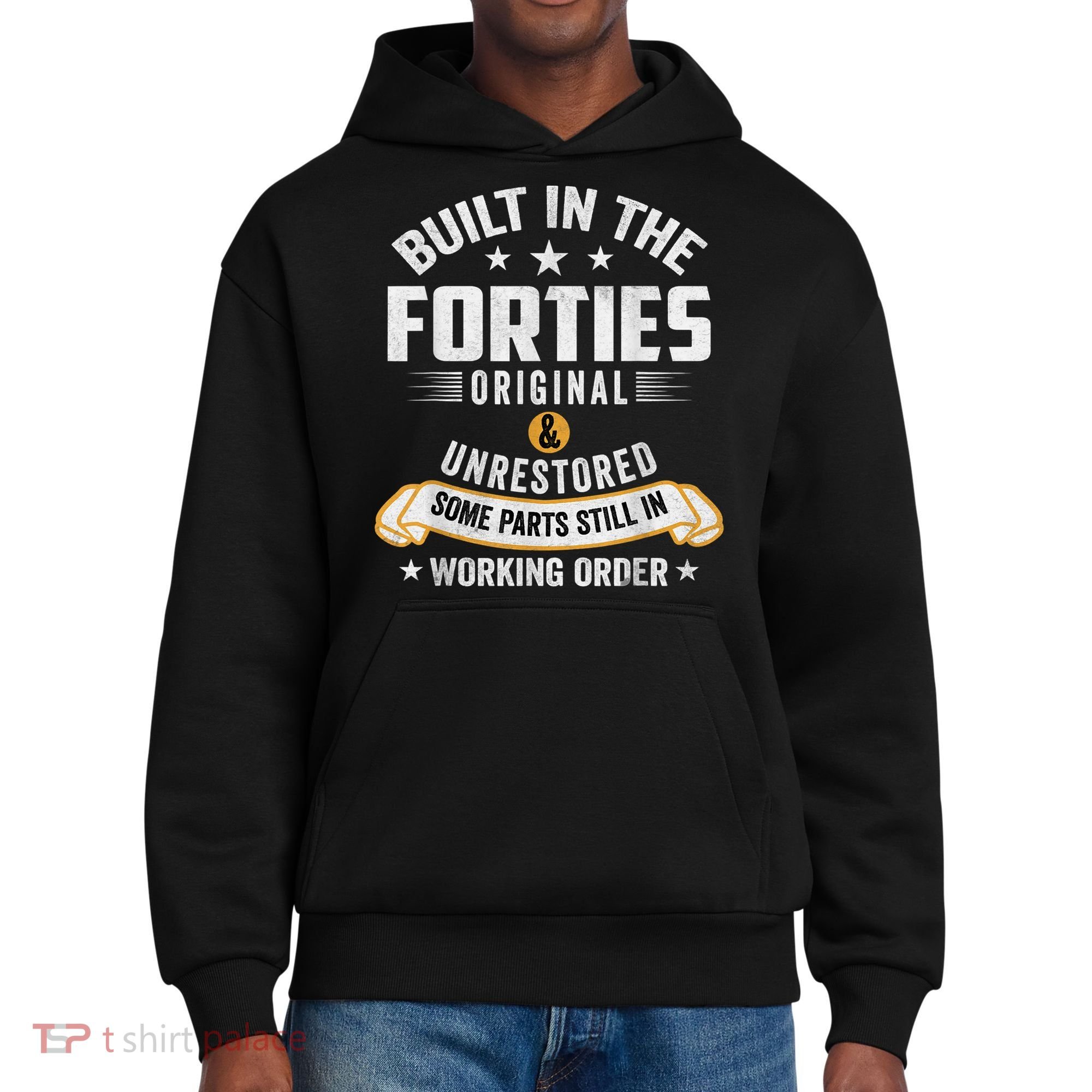 Built In The Forties Built In The 40s Birthday District V.I.T. Heavyweight Hoodie