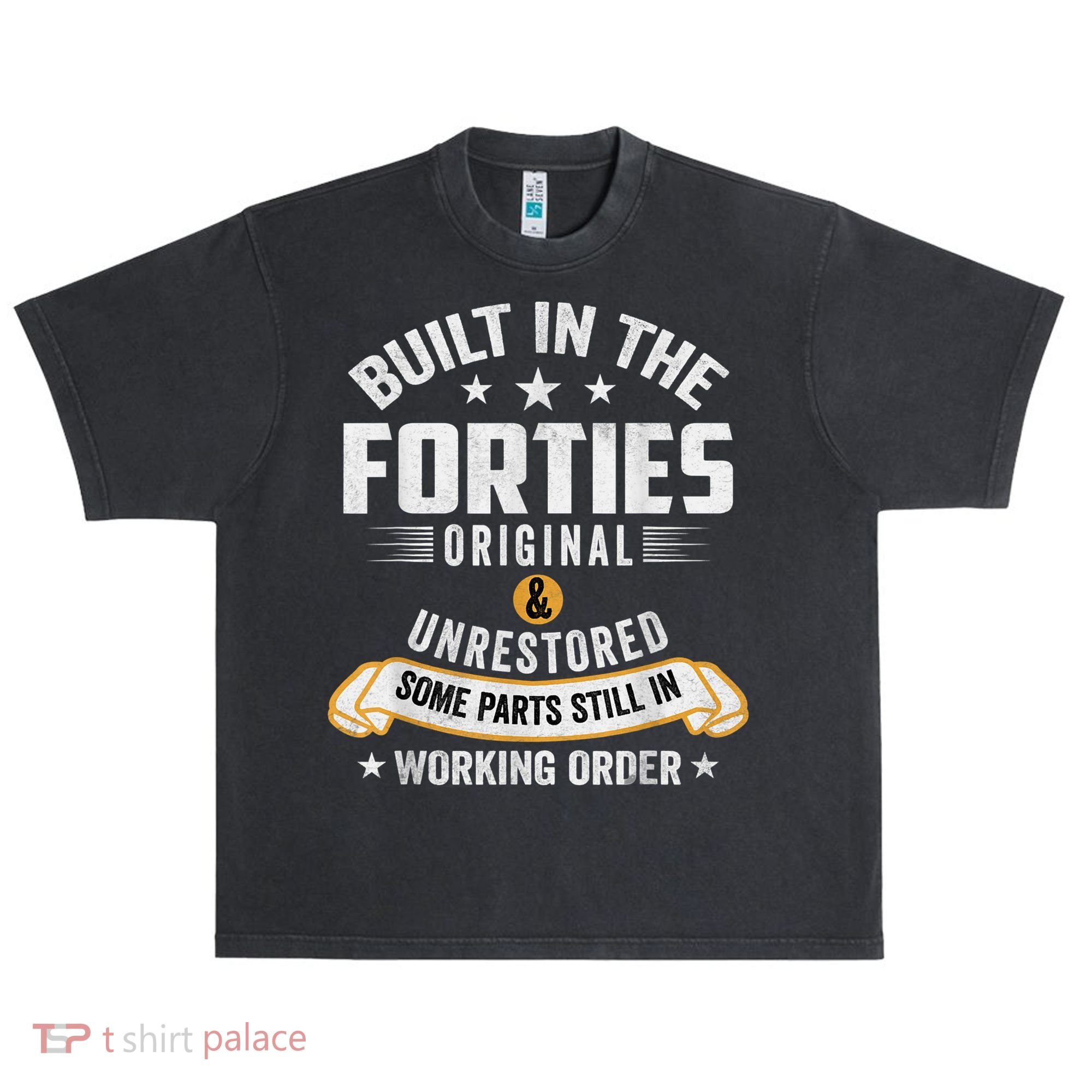 Built In The Forties Built In The 40s Birthday Urban Oversized Heavyweight T-Shirt