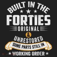 Built In The Forties Built In The 40s Birthday Urban Oversized Heavyweight T-Shirt thumb 2