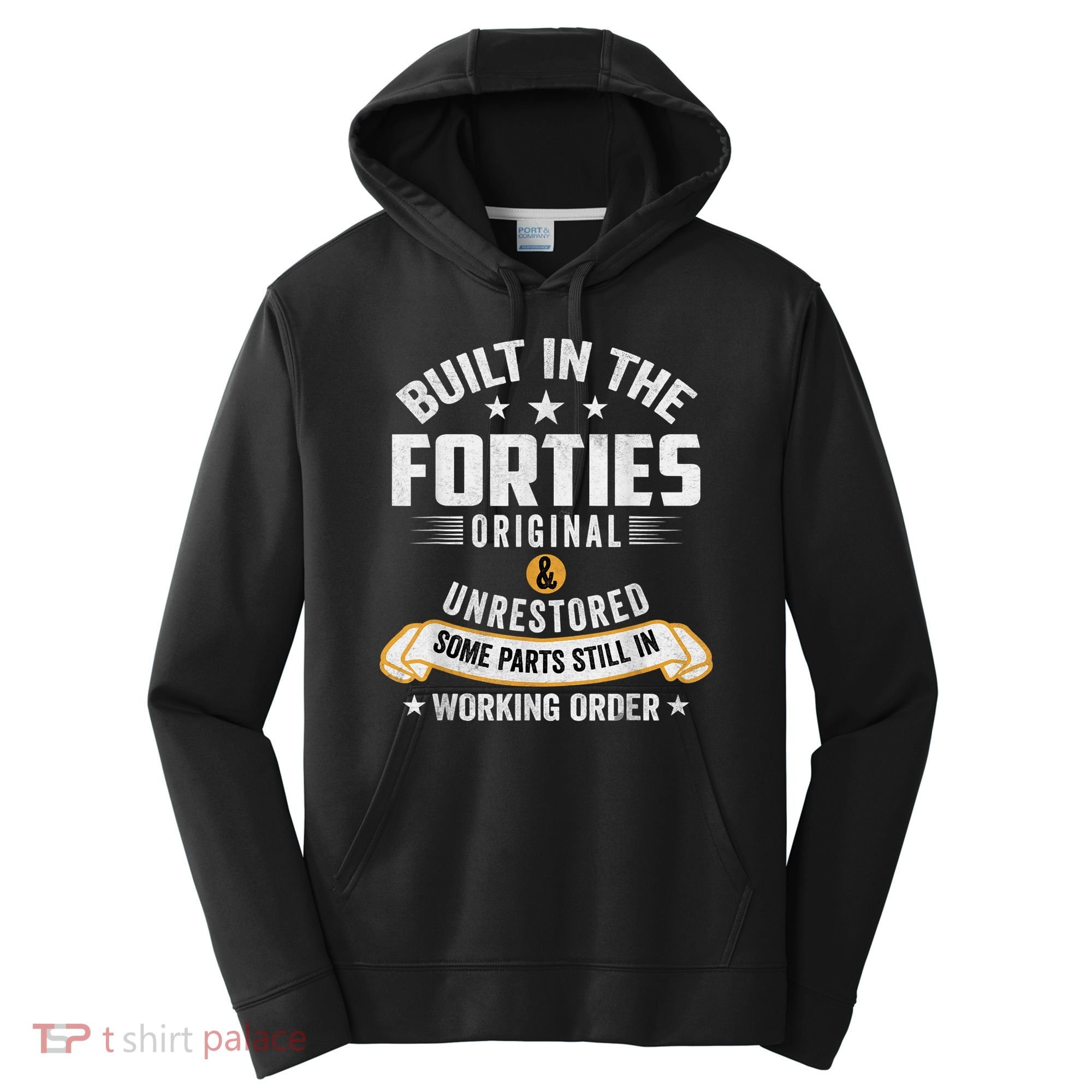 Built In The Forties Built In The 40s Birthday Performance Fleece Hoodie