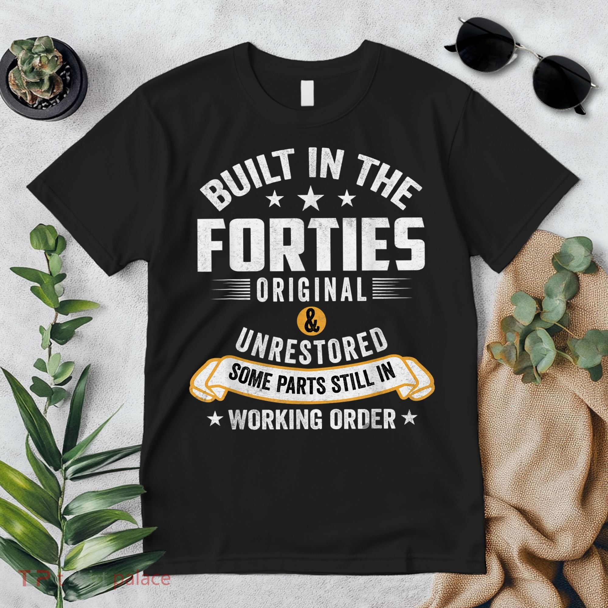 Built In The Forties Built In The 40s Birthday Premium T-Shirt