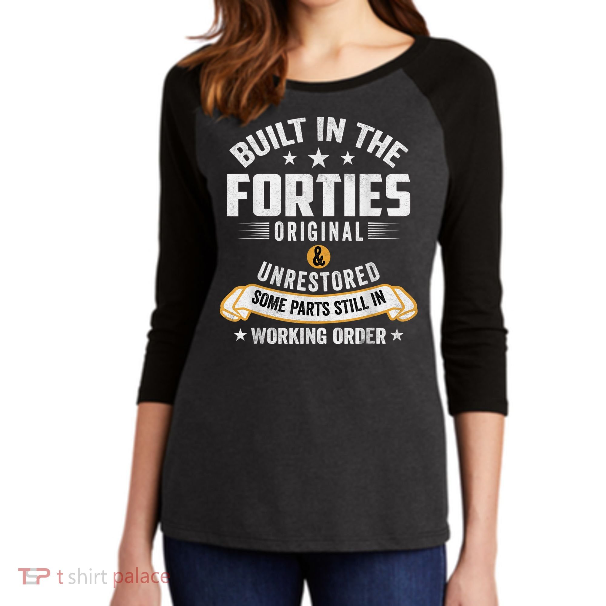 Built In The Forties Built In The 40s Birthday Women's Tri-Blend 3/4-Sleeve Raglan Shirt