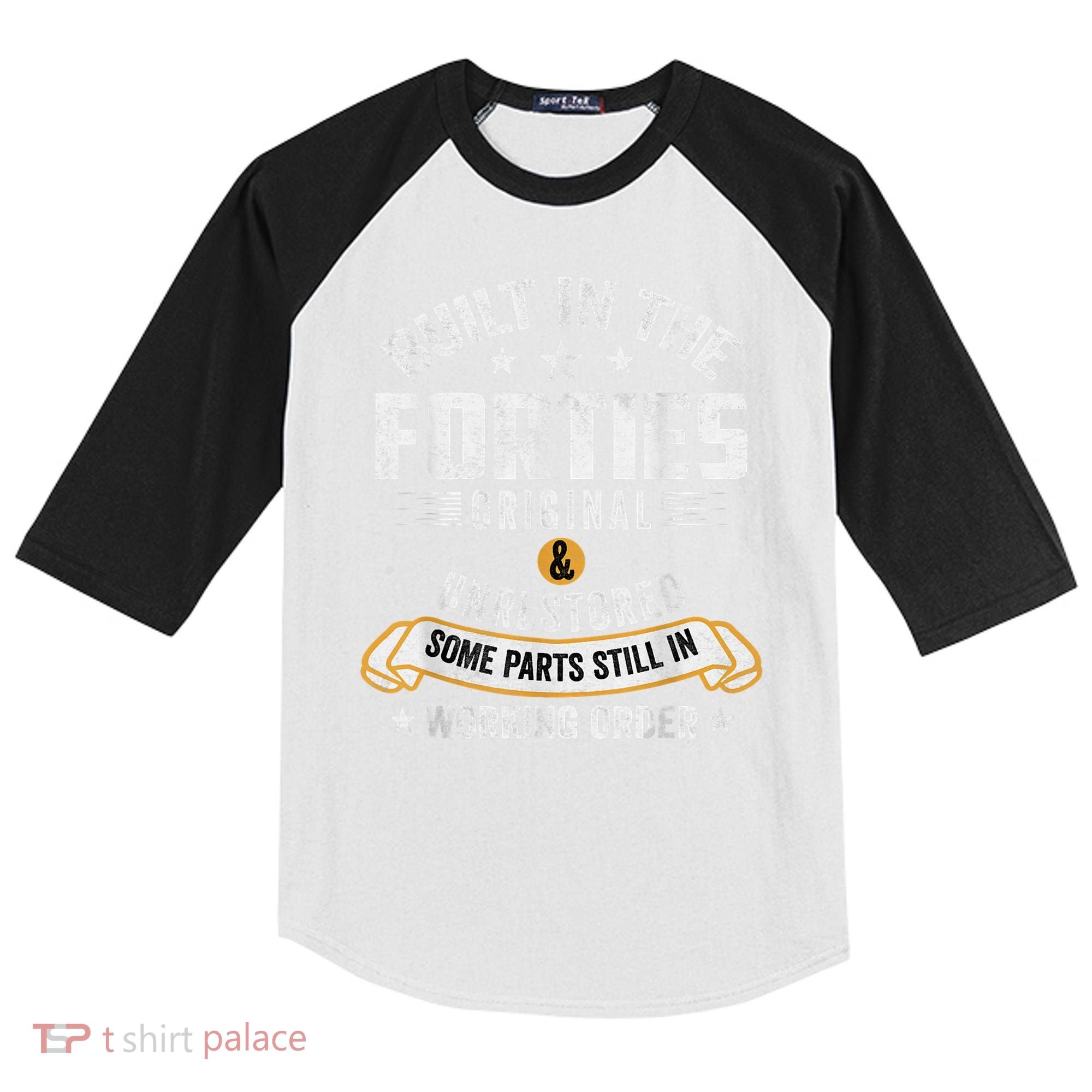 Built In The Forties Built In The 40s Birthday Kids Colorblock Raglan Jersey