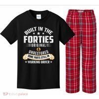 Built In The Forties Built In The 40s Birthday Kids Plaid Pajama Set thumb 0