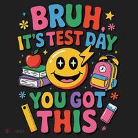 Bruh Its Test Day You Got This Motivational School Test Day Beanie thumb 2