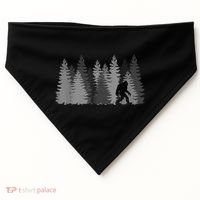 Bigfoot In The Forest Sasquatch Yeti USA-Made Doggie Bandana thumb 0