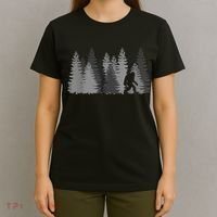 Bigfoot In The Forest Sasquatch Yeti T-Shirt thumb 4