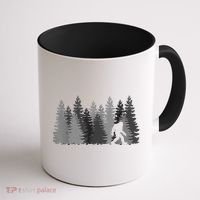 Bigfoot In The Forest Sasquatch Yeti Coffee Mug thumb 1