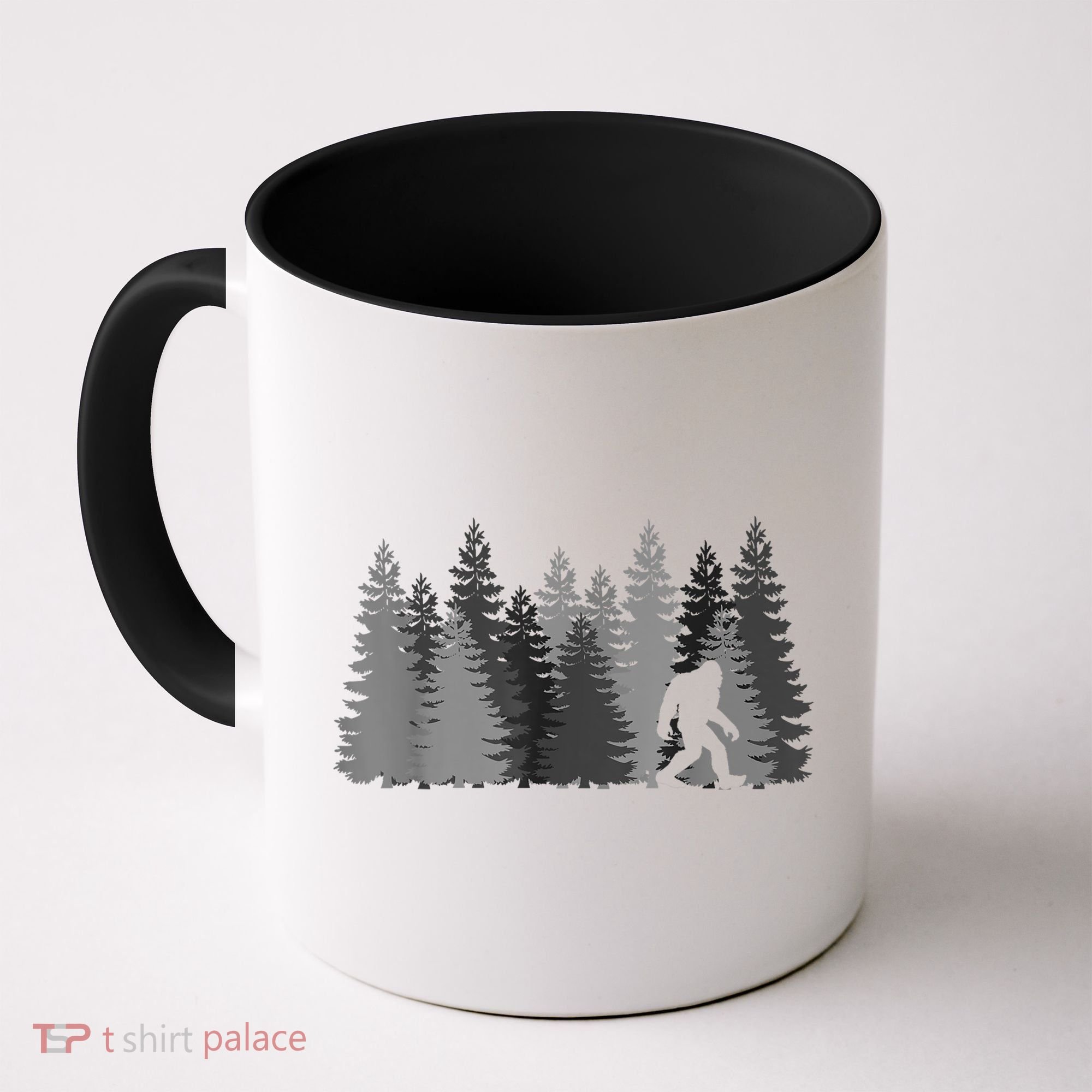 Bigfoot In The Forest Sasquatch Yeti Coffee Mug
