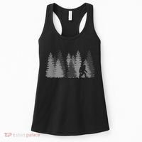 Bigfoot In The Forest Sasquatch Yeti Women's Tank Top thumb 0