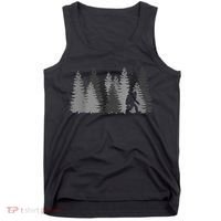 Bigfoot In The Forest Sasquatch Yeti Tank Top thumb 0