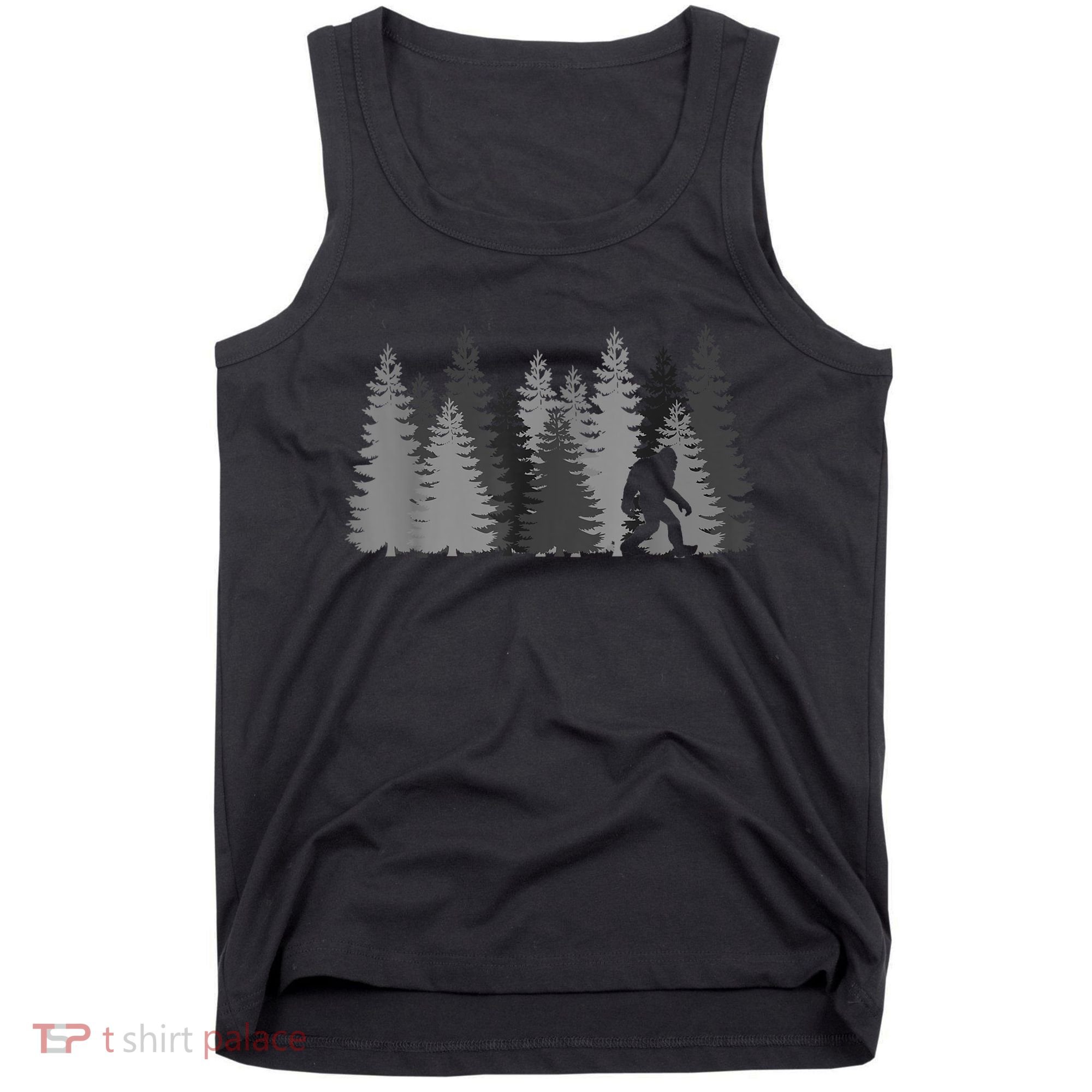 Bigfoot In The Forest Sasquatch Yeti Tank Top