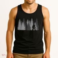 Bigfoot In The Forest Sasquatch Yeti Tank Top thumb 3