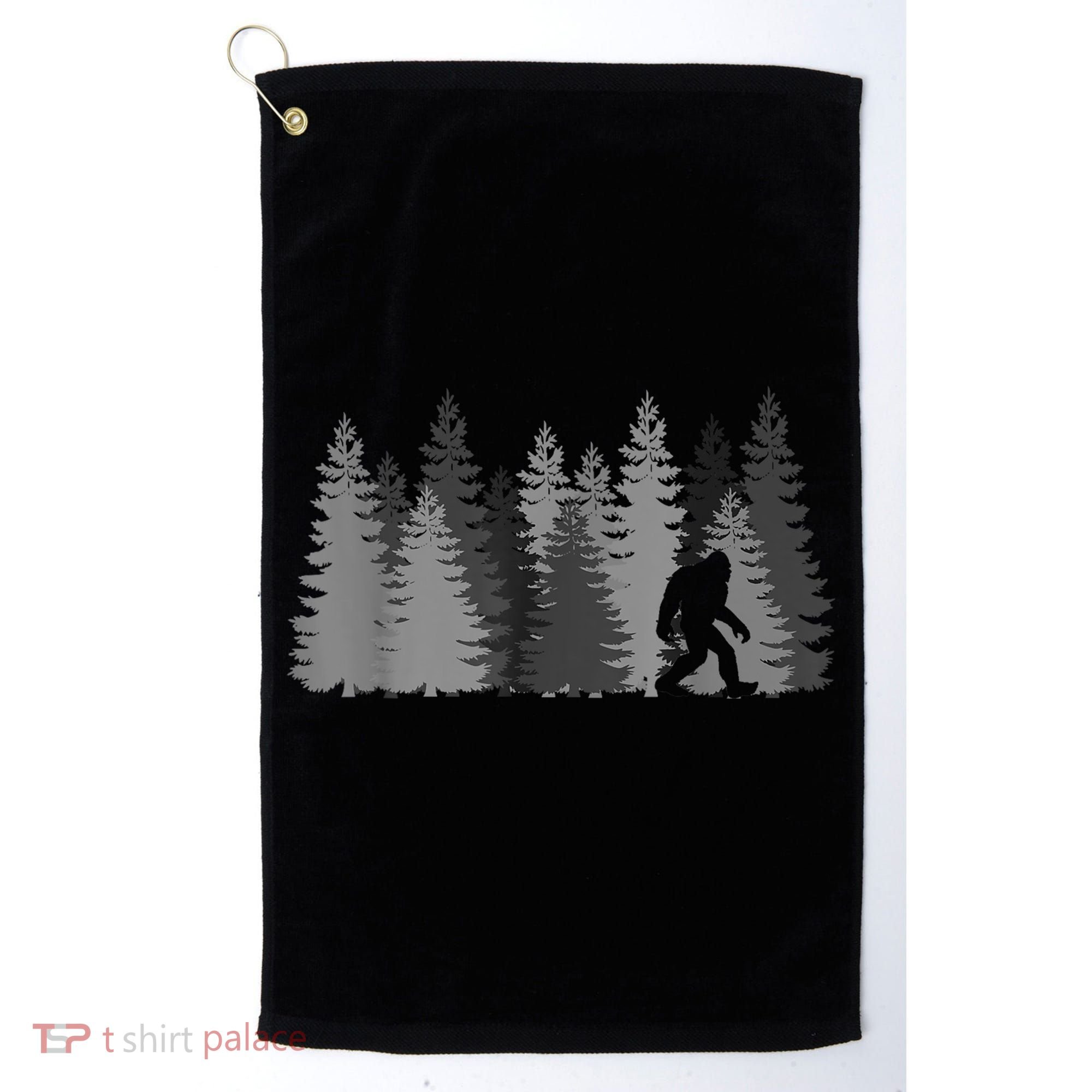 Bigfoot In The Forest Sasquatch Yeti Golf Towel