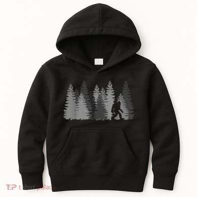 Bigfoot In The Forest Sasquatch Yeti Kids Hoodie