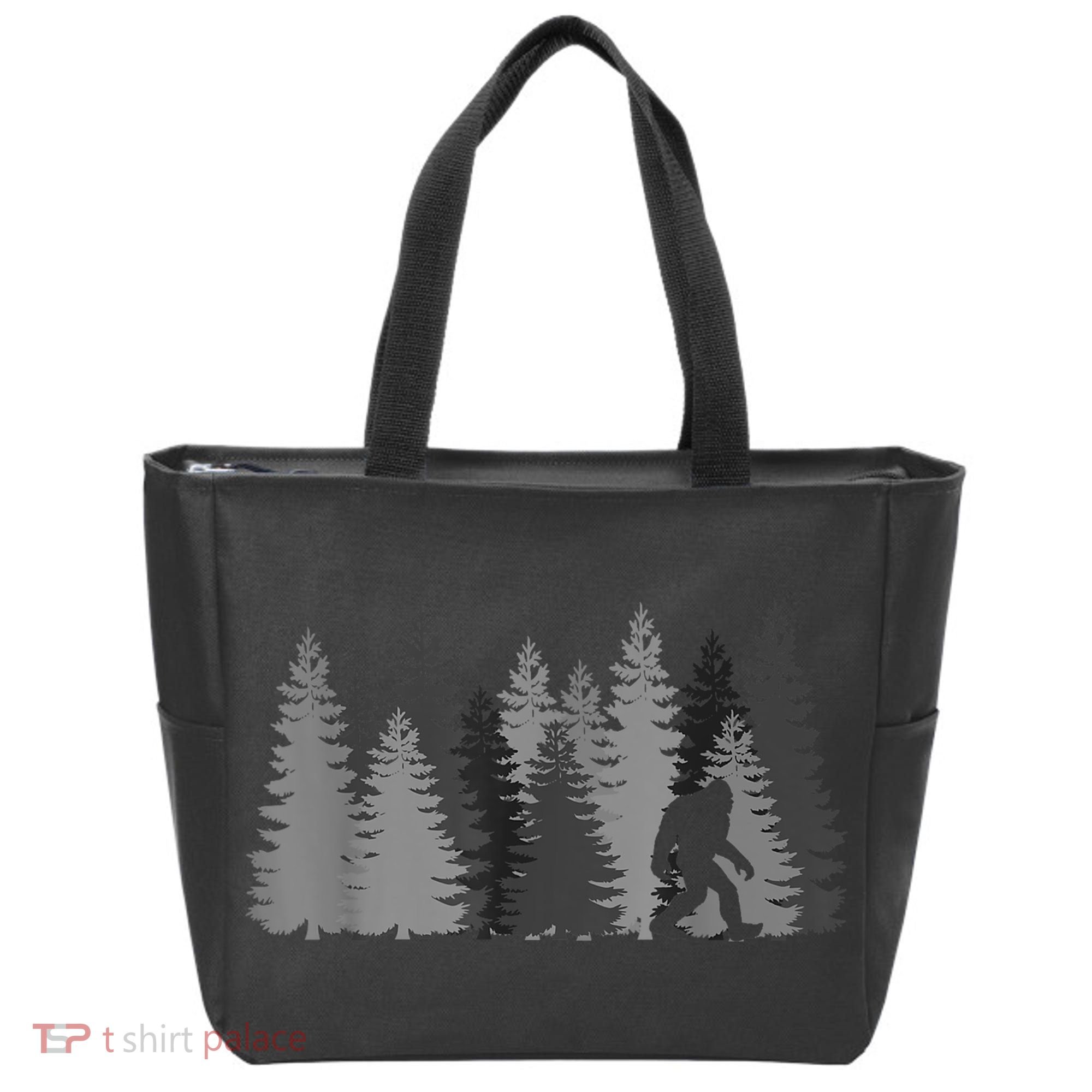 Bigfoot In The Forest Sasquatch Yeti Tote Bag