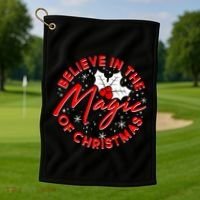 Believe In The Magic Of Christmas Golf Towel thumb 1