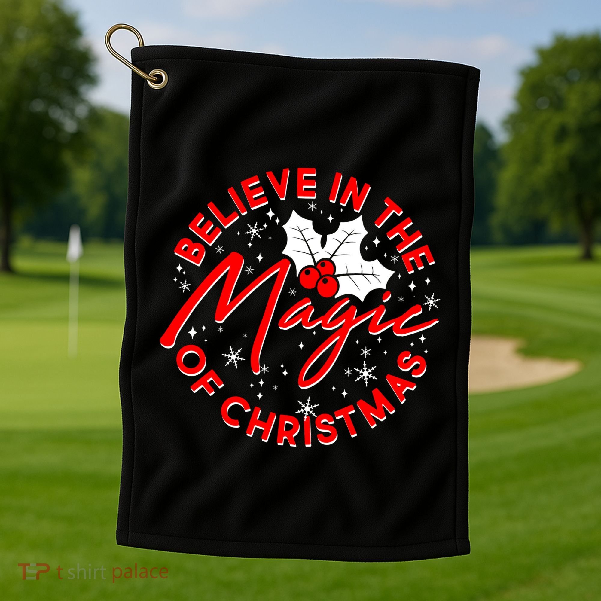 Believe In The Magic Of Christmas Golf Towel