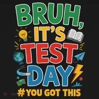 Bruh Its Test Day You Got This Staar Test Testing Teacher Kids Long Sleeve Shirt thumb 2